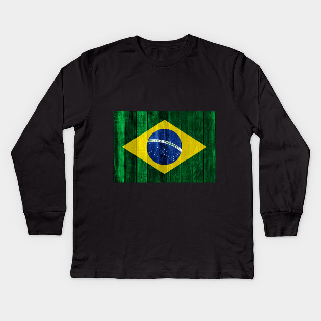 Flag of Brazil - Wood